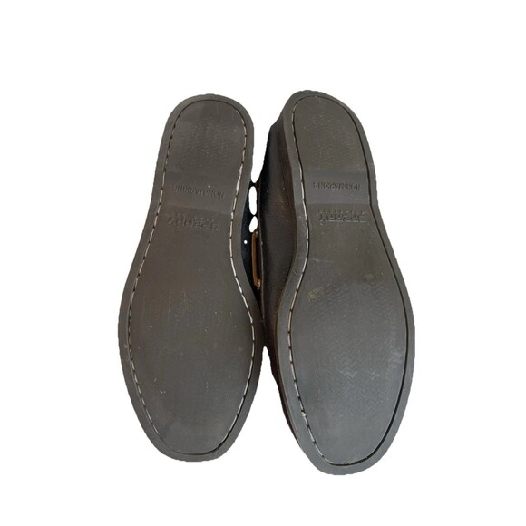 Sperry Top Sider Two Tone Black Patent & Sparkle Textured Black Leather SZ 6.5 - Picture 6 of 8